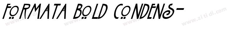 Formata Bold Condens字体转换